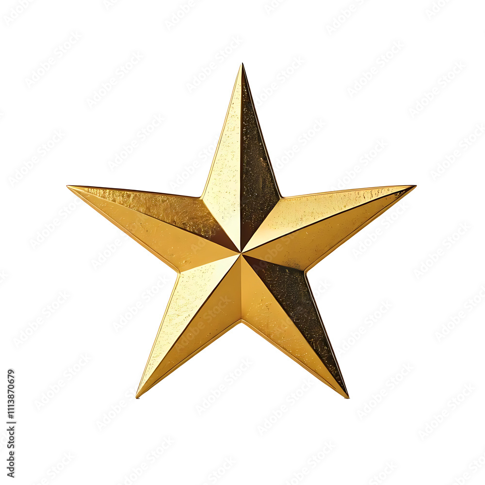 gold star isolated on png with transparent background Generative Ai gold star isolated on png with transparent background Generative Ai
