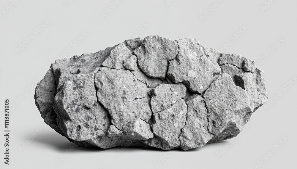 Obraz premium PNG ULTRA HD 8K Diorite Rock – Intricate Stone with Light and Dark Mineral Patterns, Textured Details, Isolated on Neutral Background, Ideal for Geology, Design, or Education