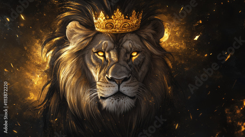 Majestic Lion: The Crowned King of the Savanna