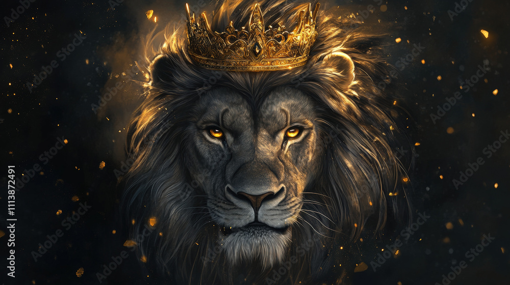 Majestic Lion: The Crowned King of the Savanna Majestic Lion: The Crowned King of the Savanna