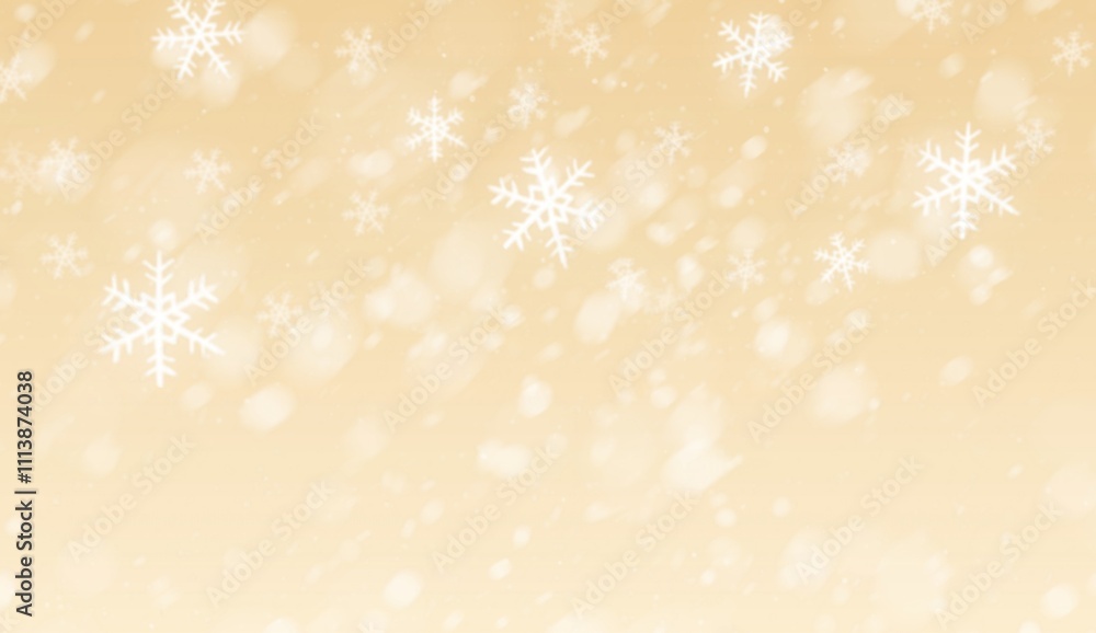Christmas gold background concept design of white snowflake and snow Christmas gold background concept design of white snowflake and snow