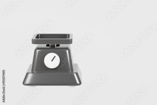 3d Kitchen scale machine device icon. Buy, Sell and Load products measure concept. Minimal Electronic Kitchen scale machine for weight measurement icon isolated on transparent background. 3d render.