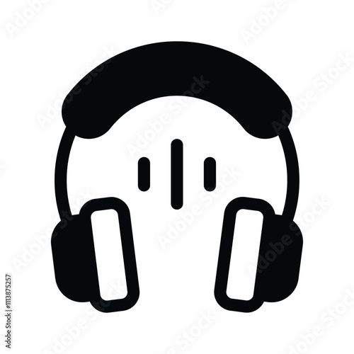 Perfectly designed icon of headphones in modern style