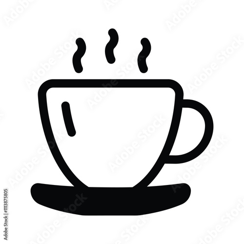 A steaming coffee cup representing breaks or refreshment