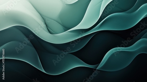 Abstract waves in soothing colors create a tranquil visual experience.