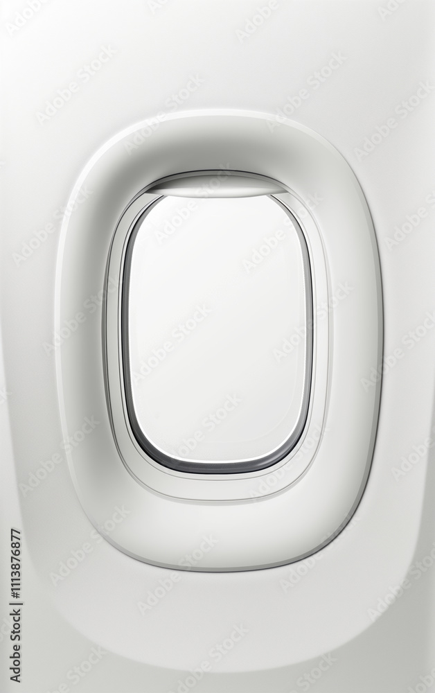 Fototapeta premium Stunning Airplane Window Photography Bright, HighResolution Product Shot with White Frame