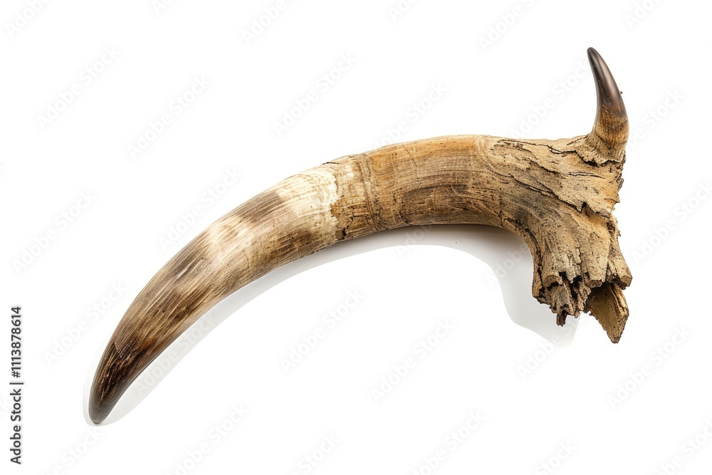 Horn of a cow on a white background isolated Horn of a cow on a white background isolated