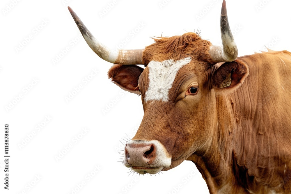 Horn of a cow on a white background isolated Horn of a cow on a white background isolated