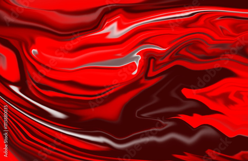 Trendy abstract colorful liquid background. Red silk background. 