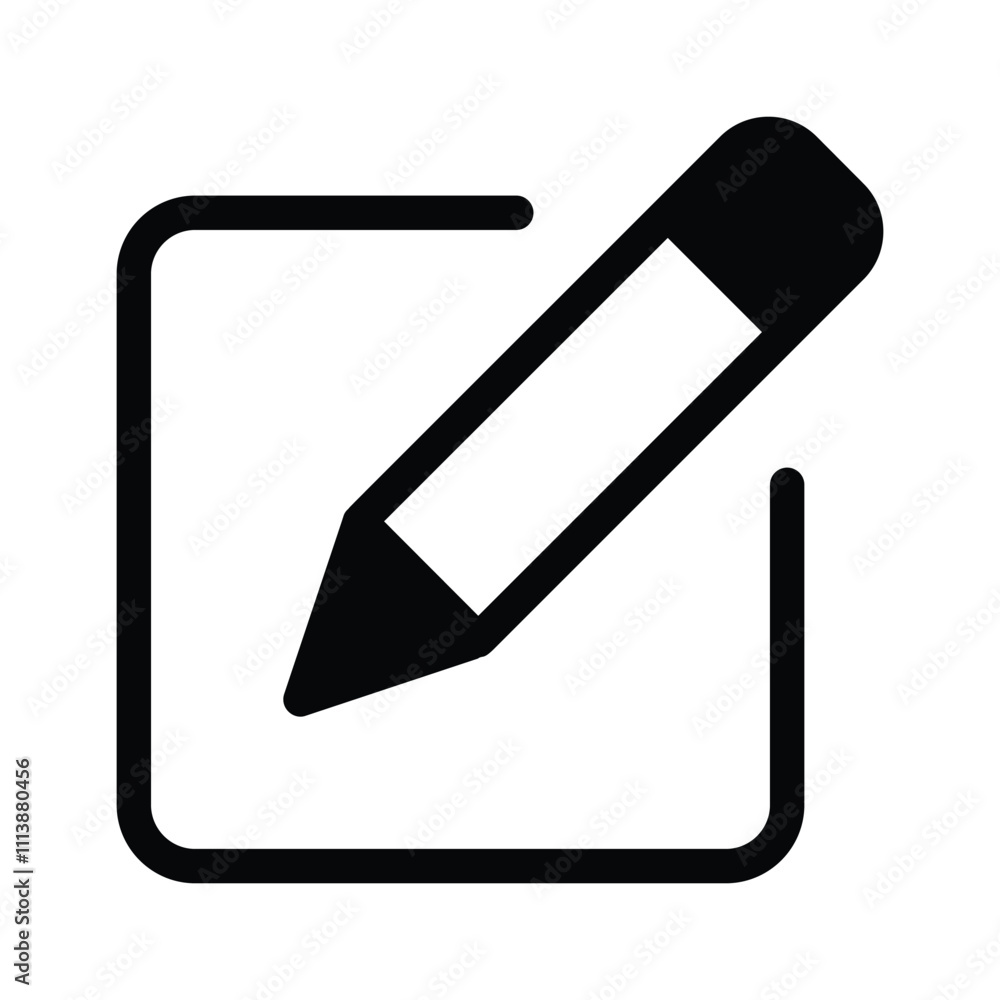 Icon of pencil, edit sign vector design Icon of pencil, edit sign vector design