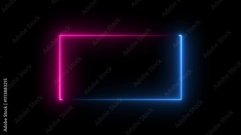 Abstract beautiful neon light frame and banner ,glowing and futuristic background . Neon rectangle picture frame Abstract beautiful neon light frame and banner ,glowing and futuristic background . Neon rectangle picture frame