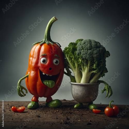 Create a vegetable character inspired by a famous movie or book.