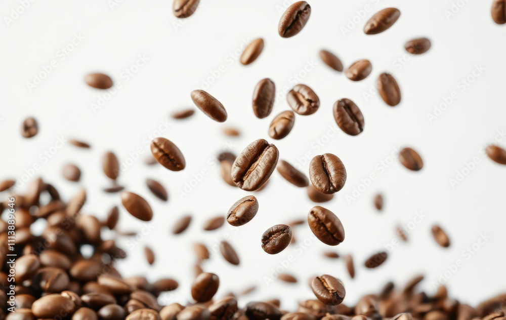 Dynamic Coffee Bean Falling Action Dynamic Coffee Bean Falling Action