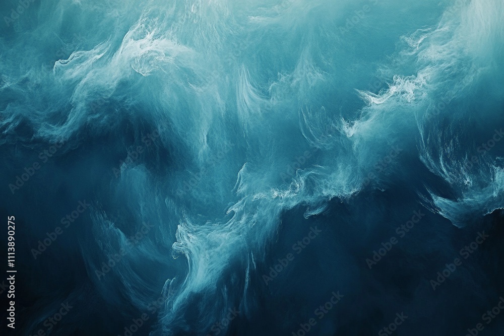 Obraz premium Abstract Ocean Waves: Ethereal Blue Water Patterns for Backgrounds, Designs, and Creative Projects - High-Quality Stock Photo