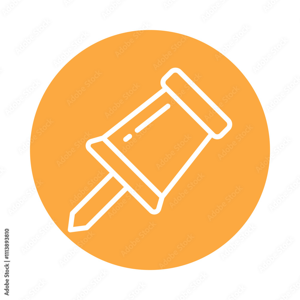 Push Pin Vector Glyph Cricle Icon.Eps file 10 Push Pin Vector Glyph Cricle Icon.Eps file 10
