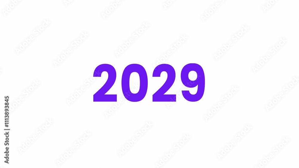 2029 Animated Text. Alpha matte with transparent background 4K resolution. 2029 Animated Text. Alpha matte with transparent background 4K resolution.