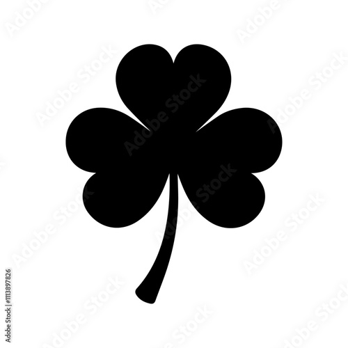 Wallpaper Mural Black clover icon, sign. Shamrock symbol. Isolated on a white background. Torontodigital.ca