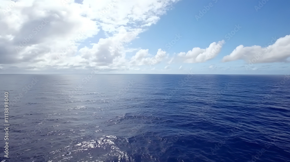 Ocean serenity tranquil seascape open water nature bright sky aerial view Ocean serenity tranquil seascape open water nature bright sky aerial view