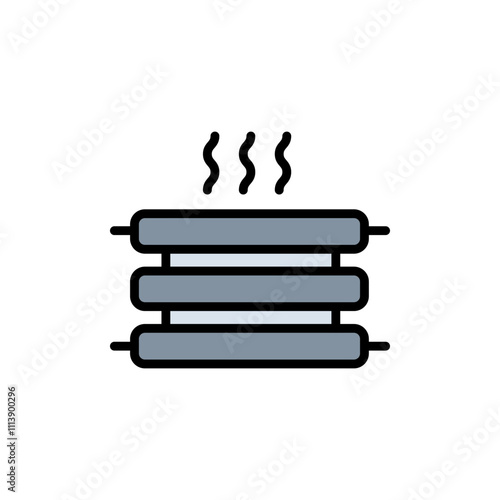Electric convector heating icon. Home Heating Icon. Hvac system color sign. Simple concept for your logo web mobile app UI design. Vector outline illustration.