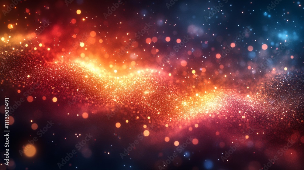 Abstract Glowing Lights New Year Theme. Generative AI Abstract Glowing Lights New Year Theme. Generative AI