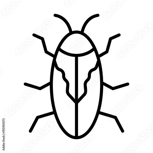 Cockroach line icon