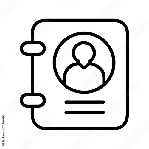 Personal profile icon representing a user account in websites and mobile applications
