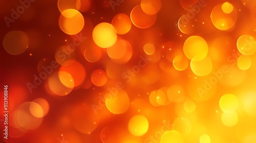 Abstract orange and yellow bokeh background.