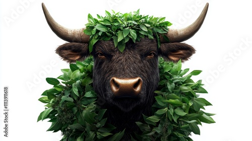 Shennong in Agriculture with Bull and Leaves photo