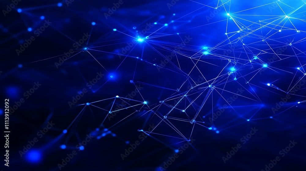 Abstract Technology Background with Connecting Lines and Dots in Bright Blue Colors for Digital Concepts Abstract Technology Background with Connecting Lines and Dots in Bright Blue Colors for Digital Concepts