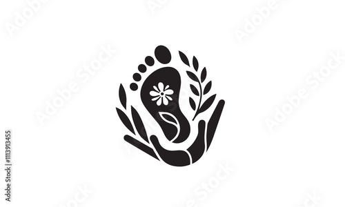 foot care logo, foot care therapy, foot spa logo, footcare clinic logo, podiatry Reflexology logo design
