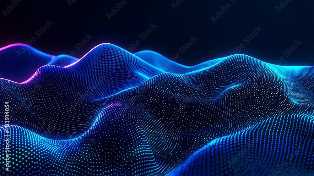Abstract Waves of Colorful Light Patterns Representing Digital Landscapes and Vibrant Technology Aesthetics Abstract Waves of Colorful Light Patterns Representing Digital Landscapes and Vibrant Technology Aesthetics