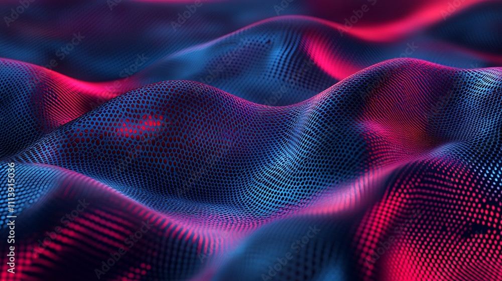 Abstract Wavy Surface with Dynamic Patterns and Vibrant Colors in Red and Blue Tones for Modern Designs Abstract Wavy Surface with Dynamic Patterns and Vibrant Colors in Red and Blue Tones for Modern Designs