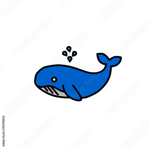 blue whale cartoon