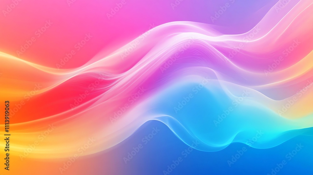 Fototapeta premium An abstract, colorful background with wavy, blurred lines.
