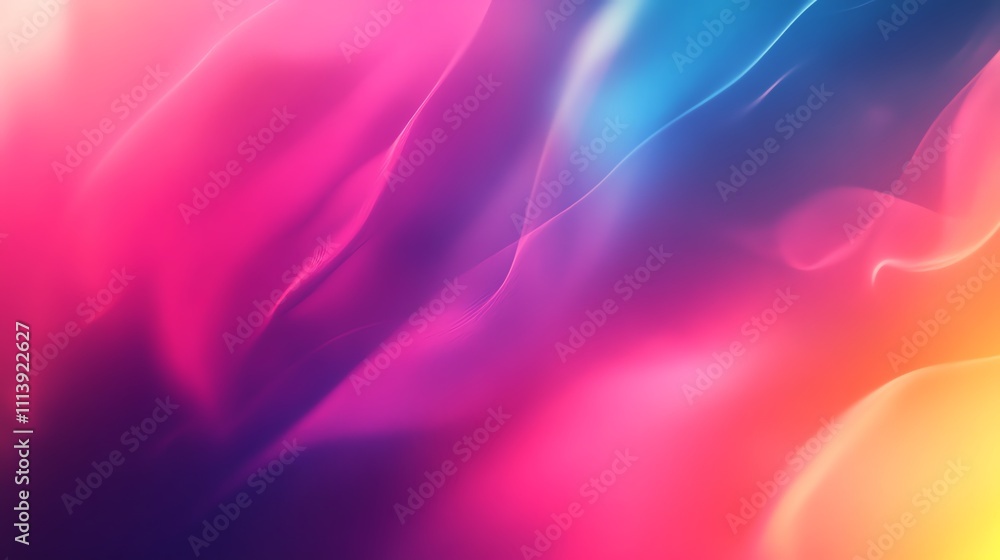 Fototapeta premium Abstract, colorful background with wavy, blurred lines.