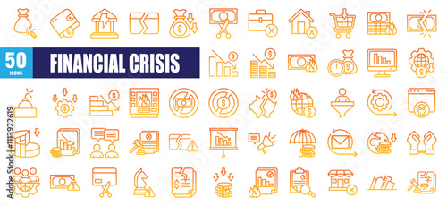 Financial Crisis Icon set