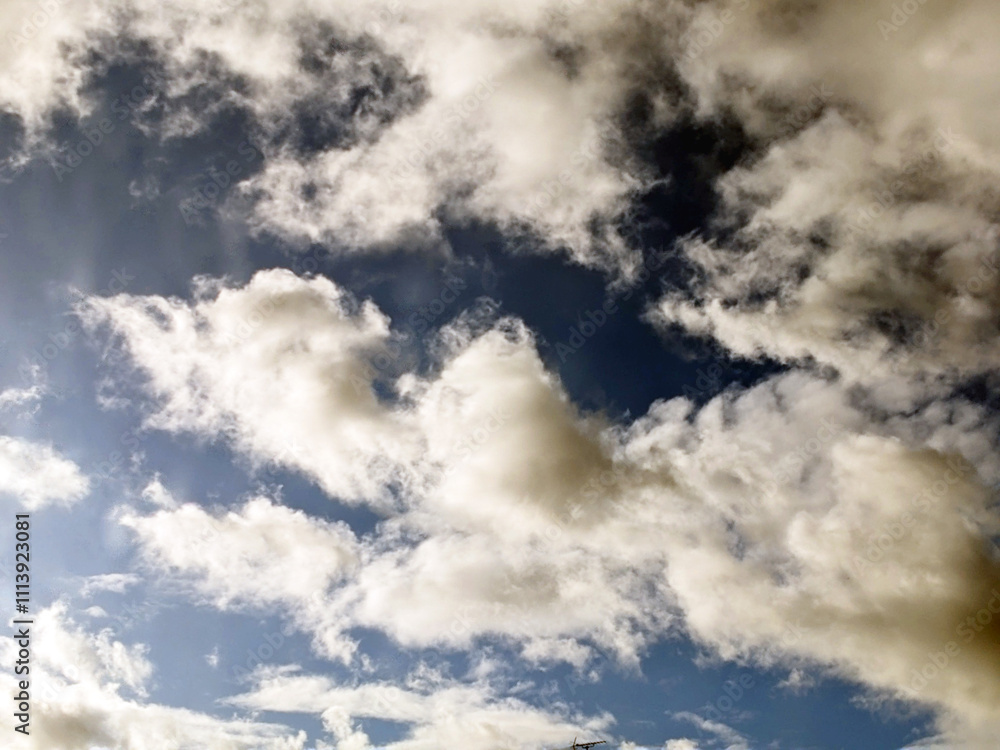 Obraz premium Stormy Sky With Thunder and Dark Clouds