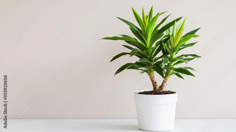 Dracaena plant watered with lukewarm water to avoid root shock Dracaena plant watered with lukewarm water to avoid root shock