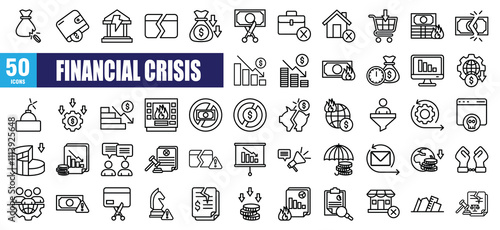 Financial Crisis Icon set
