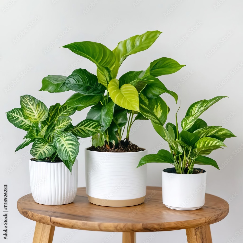 Obraz premium Houseplants thriving with bottom watering to encourage strong root growth