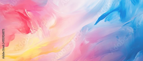 Vibrant Abstract Background with Soft Pink, Blue, and Yellow Swirls for Modern Design, Art Projects, and Creative Websites