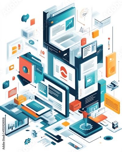 Visual representation of content curation in digital marketing strategy