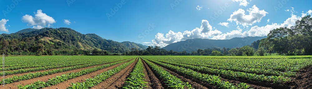 A modern precision irrigation system in a sustainable farm field A modern precision irrigation system in a sustainable farm field