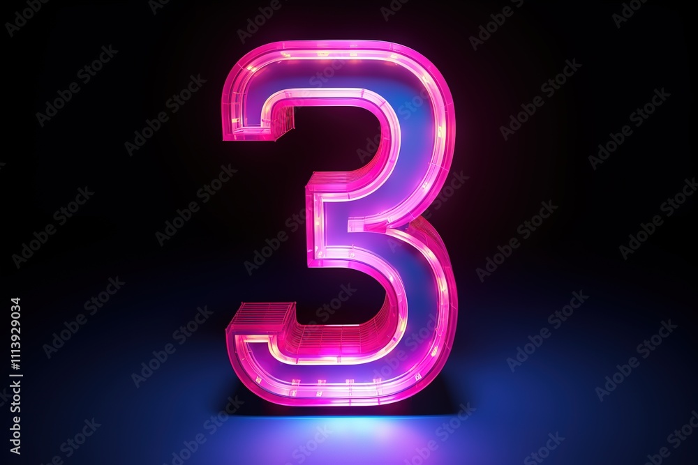 Fototapeta premium Glow number 