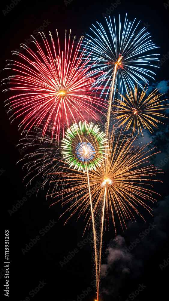 Vibrant Fireworks Explosion: Stunning Visual Spectacle for Festive Events, Celebrations, and Marketing Materials Vibrant Fireworks Explosion: Stunning Visual Spectacle for Festive Events, Celebrations, and Marketing Materials