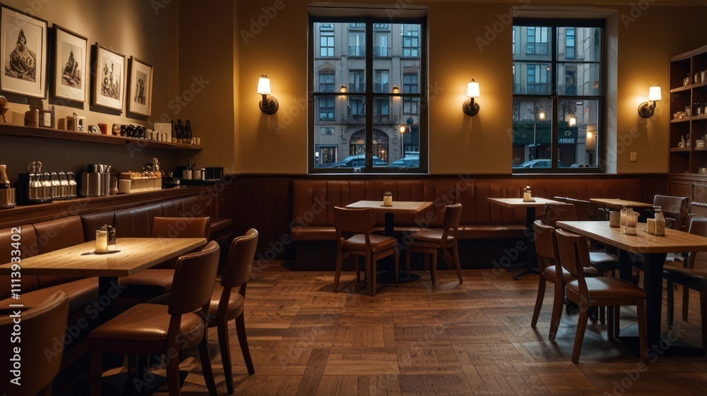 Obraz premium Cozy Cafe Interior