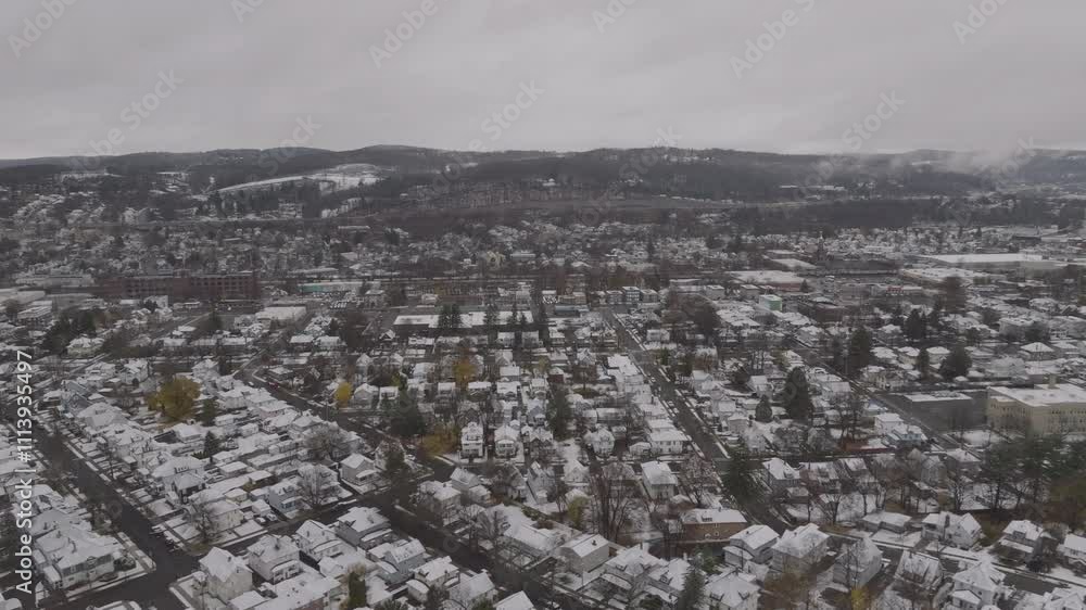 Aerial view of Binghamton, New York on a winter day Aerial view of Binghamton, New York on a winter day