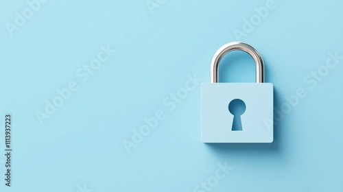 Modern Blue Padlock Symbolizing Cybersecurity Solutions for Business Safeguarding Strategies