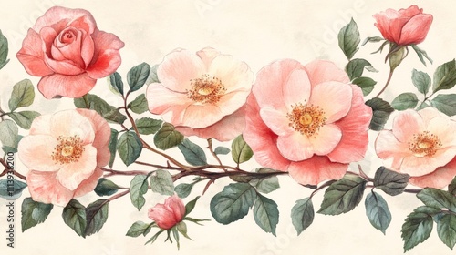 Vintage Floral Watercolor