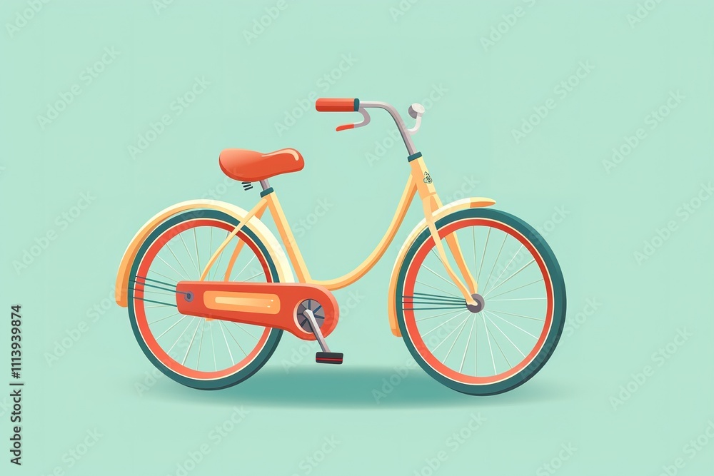 Fototapeta premium retro style bicycle vehicle icon
